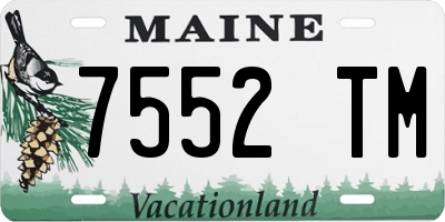 ME license plate 7552TM