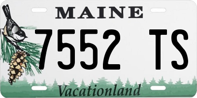 ME license plate 7552TS
