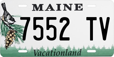 ME license plate 7552TV