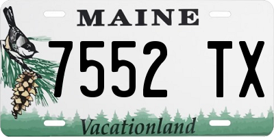 ME license plate 7552TX