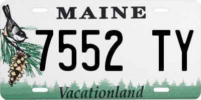 ME license plate 7552TY