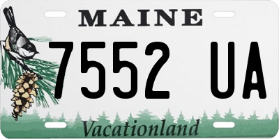 ME license plate 7552UA