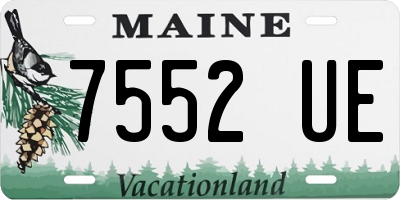 ME license plate 7552UE
