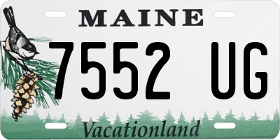 ME license plate 7552UG