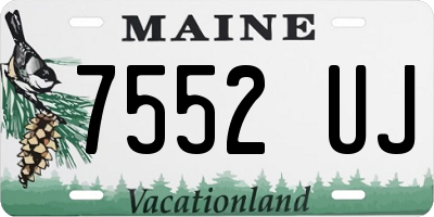 ME license plate 7552UJ