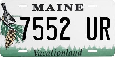 ME license plate 7552UR