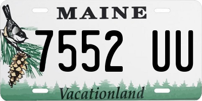 ME license plate 7552UU