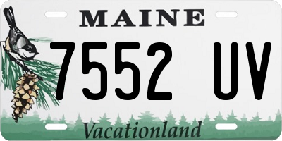 ME license plate 7552UV