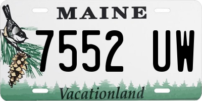 ME license plate 7552UW