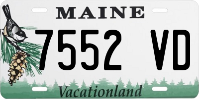 ME license plate 7552VD