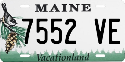 ME license plate 7552VE