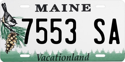 ME license plate 7553SA