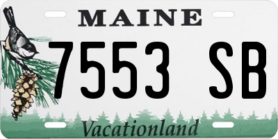 ME license plate 7553SB