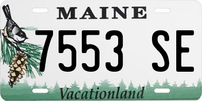 ME license plate 7553SE