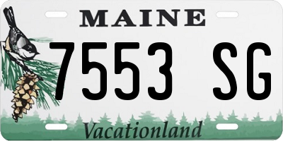 ME license plate 7553SG