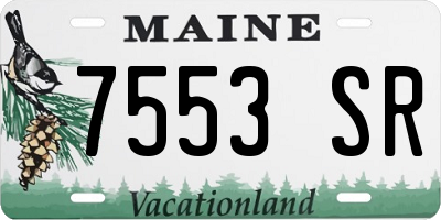 ME license plate 7553SR