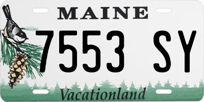 ME license plate 7553SY