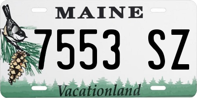 ME license plate 7553SZ