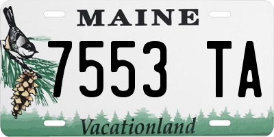 ME license plate 7553TA