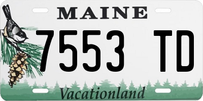 ME license plate 7553TD