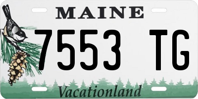 ME license plate 7553TG
