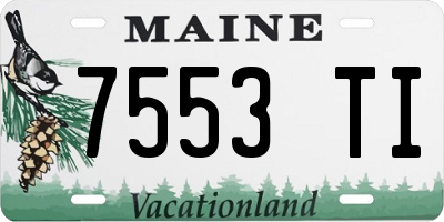 ME license plate 7553TI