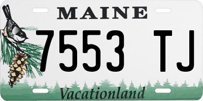 ME license plate 7553TJ