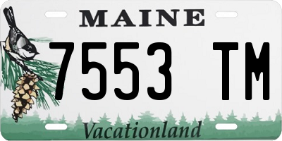 ME license plate 7553TM