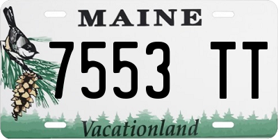 ME license plate 7553TT