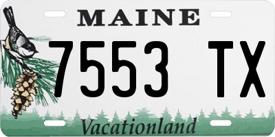 ME license plate 7553TX