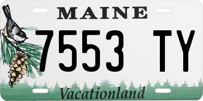 ME license plate 7553TY