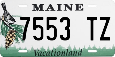 ME license plate 7553TZ