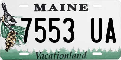 ME license plate 7553UA