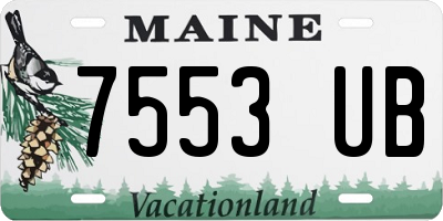 ME license plate 7553UB