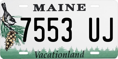 ME license plate 7553UJ