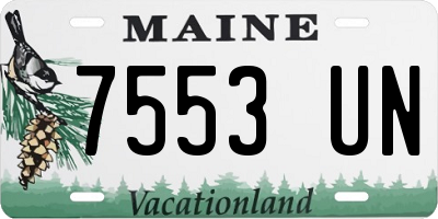ME license plate 7553UN