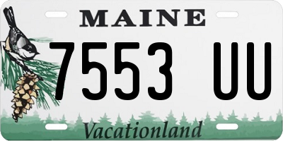 ME license plate 7553UU