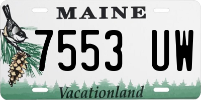 ME license plate 7553UW