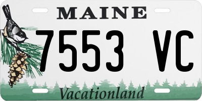 ME license plate 7553VC