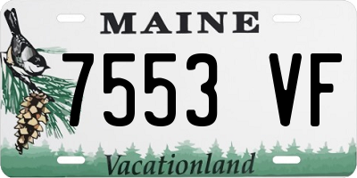 ME license plate 7553VF
