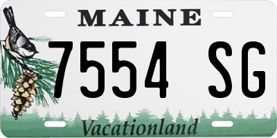 ME license plate 7554SG