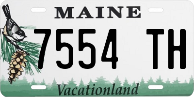 ME license plate 7554TH