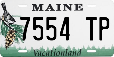 ME license plate 7554TP