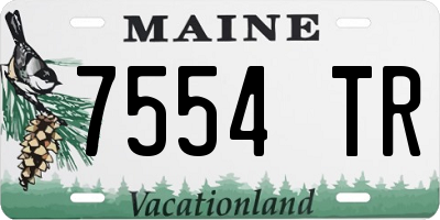 ME license plate 7554TR