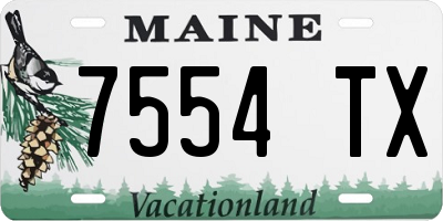 ME license plate 7554TX