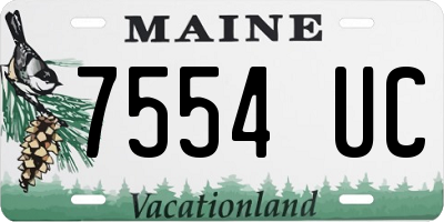 ME license plate 7554UC