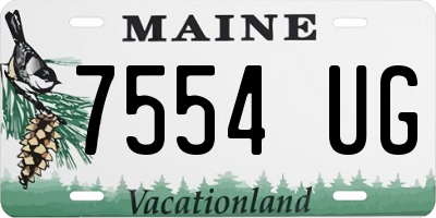 ME license plate 7554UG