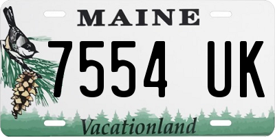 ME license plate 7554UK