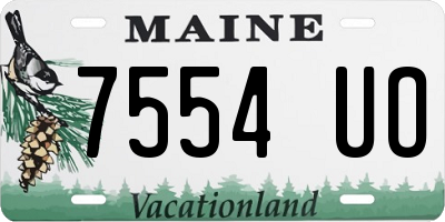 ME license plate 7554UO
