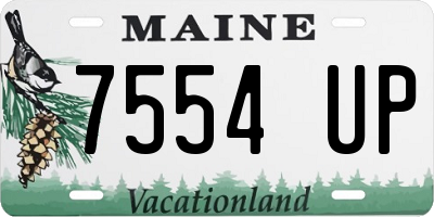 ME license plate 7554UP